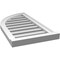 Ekena Millwork Quarter Round Top Left Surface Mount PVC Gable Vent w/ 2"W x 2"P Brickmould Sill Frame, 16"W x 30"H GVPQL16X3003SF - alternate 4